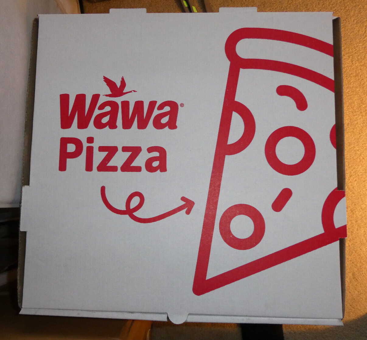 Future Advertising Collectible - Large Cardboard Wawa Pizza Box