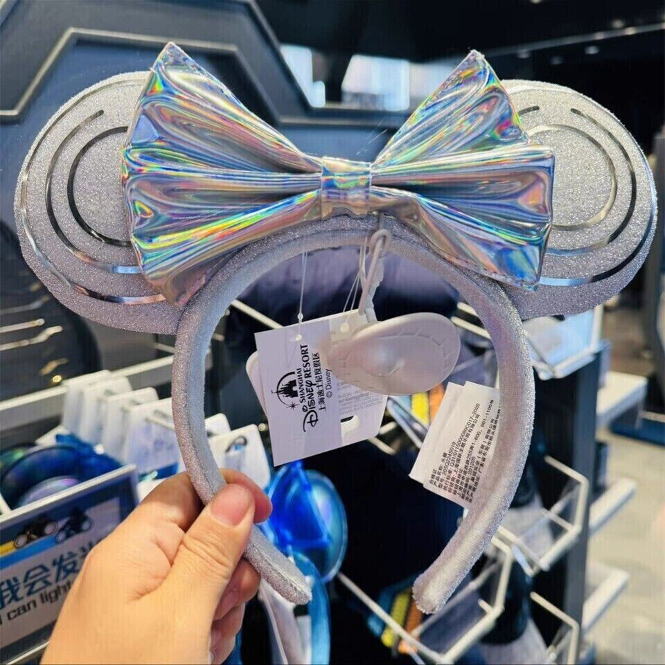 Authentic Disney Park Shanghai Disneyland 2024 Tron Minnie Mouse Ear Headband