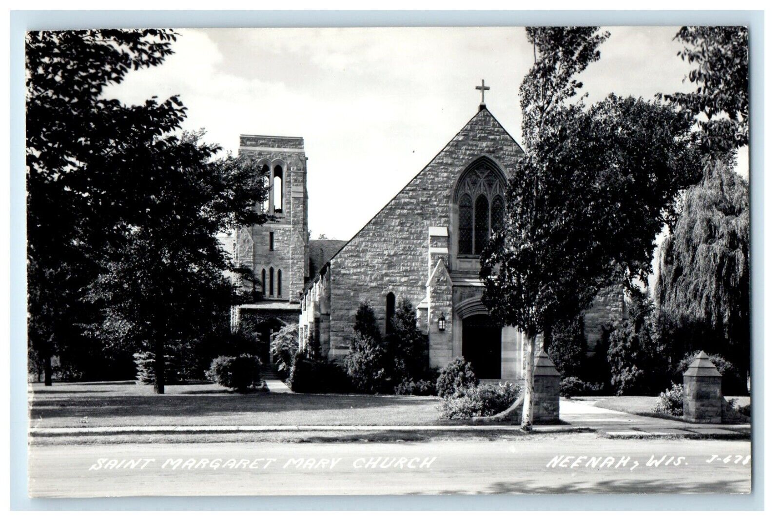 1949 Saint Margaret Mary Church Neenah Wisconsin WI RPPC Photo Vintage Postcard
