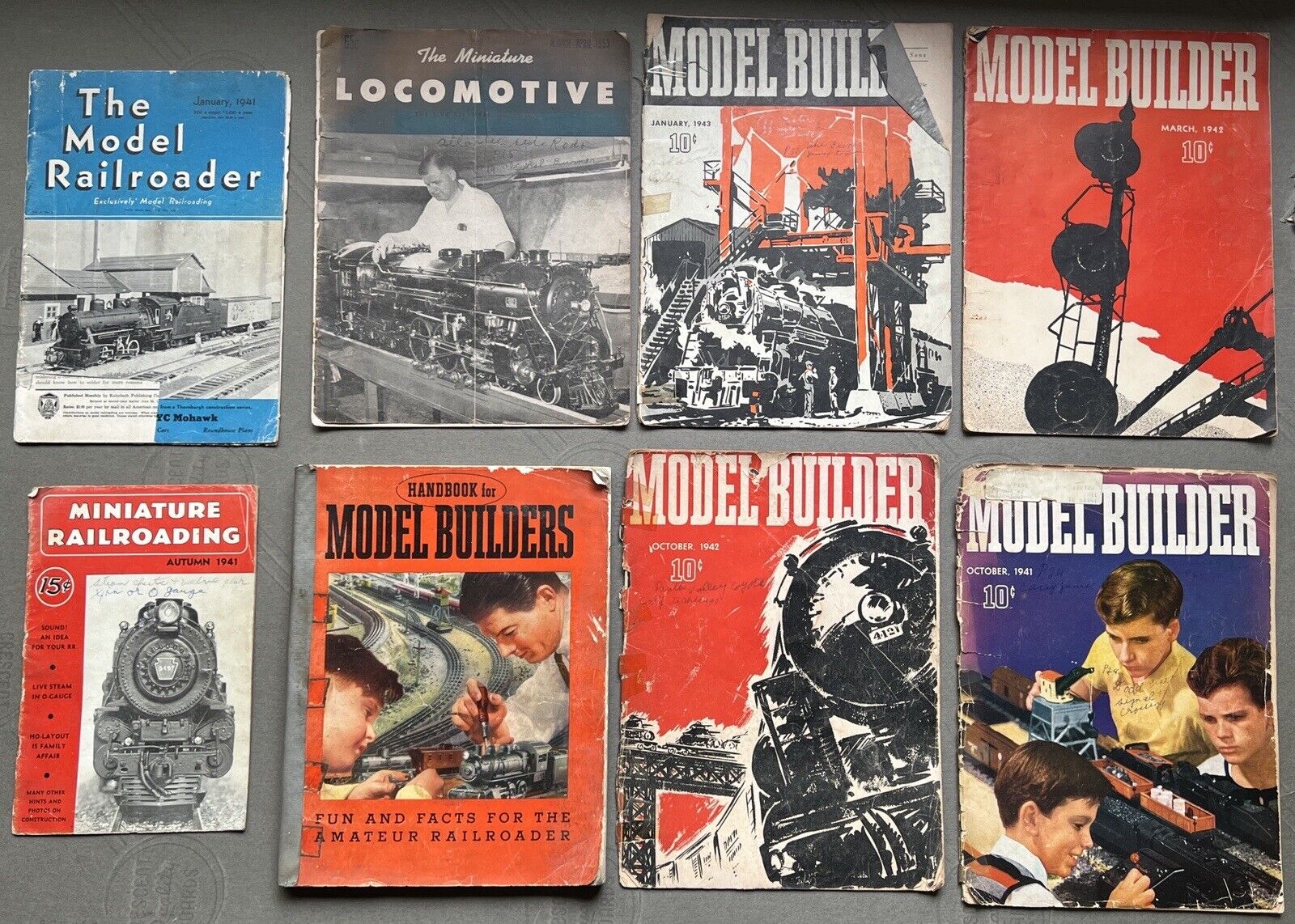 VTG Lionel Handbook For Model Builders Magazine Lot 1940s Locomotive Railroading