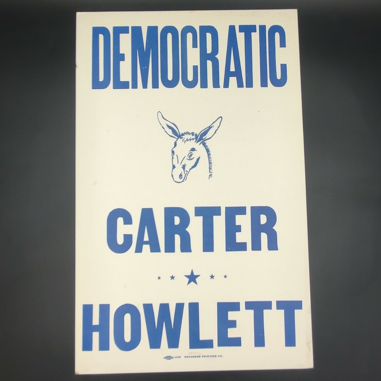 Vintage Jimmy Carter Illinois Rally Democratic Poster 1976 Howlett 14\