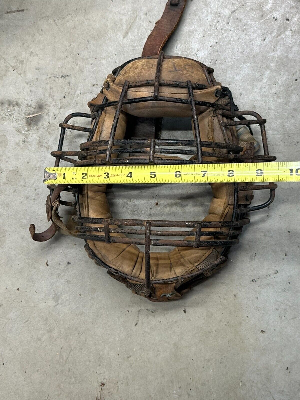 Vintage 1930s  Catchers Mask Baseball cage straps leather original