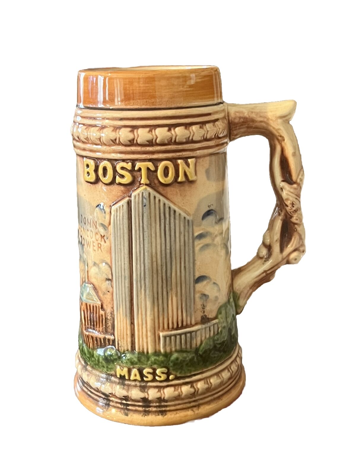 Vtg. Boston Hand Painted Stein made in Japan Mug