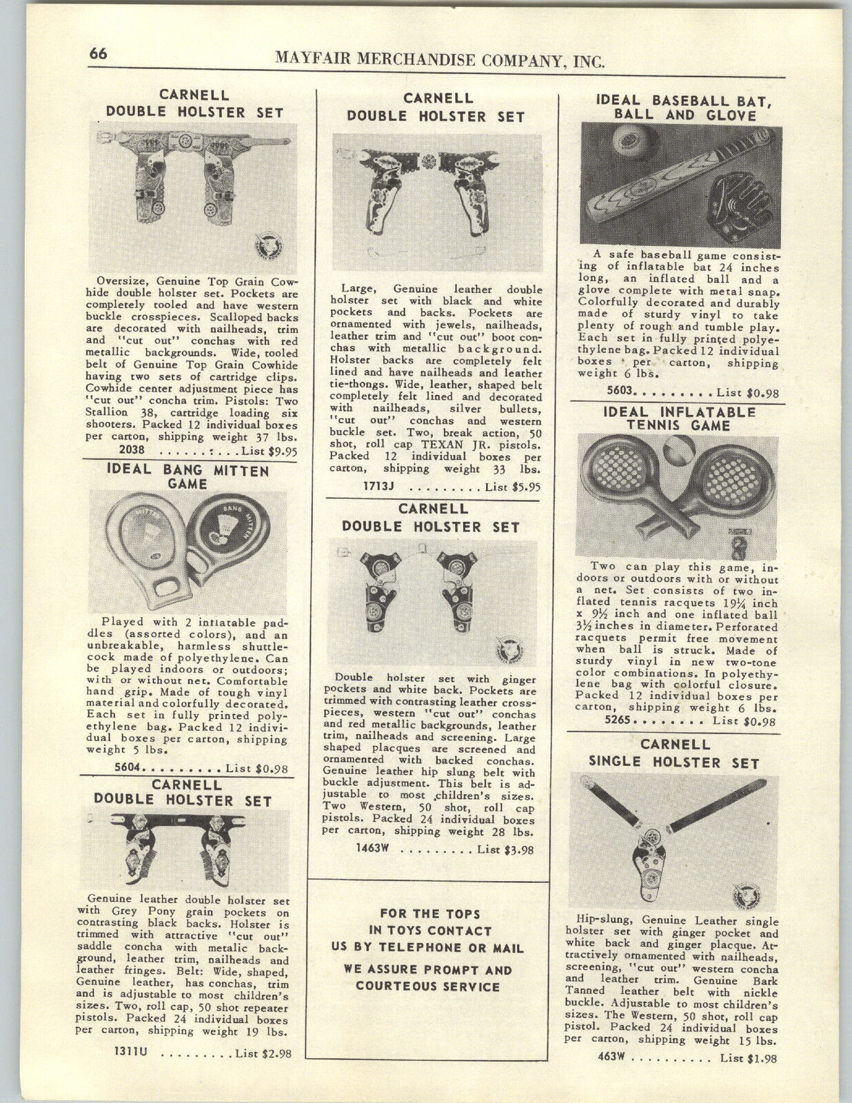 1956 PAPER AD Carnell Double Leather Toy Holster Pistol Sets Daisy BB Gun Rifle