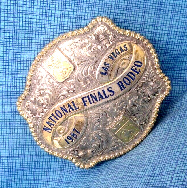 Gist PRCA NFR National Finals Rodeo 1987 Las Vegas Belt Buckle #186 LE   .MDA006