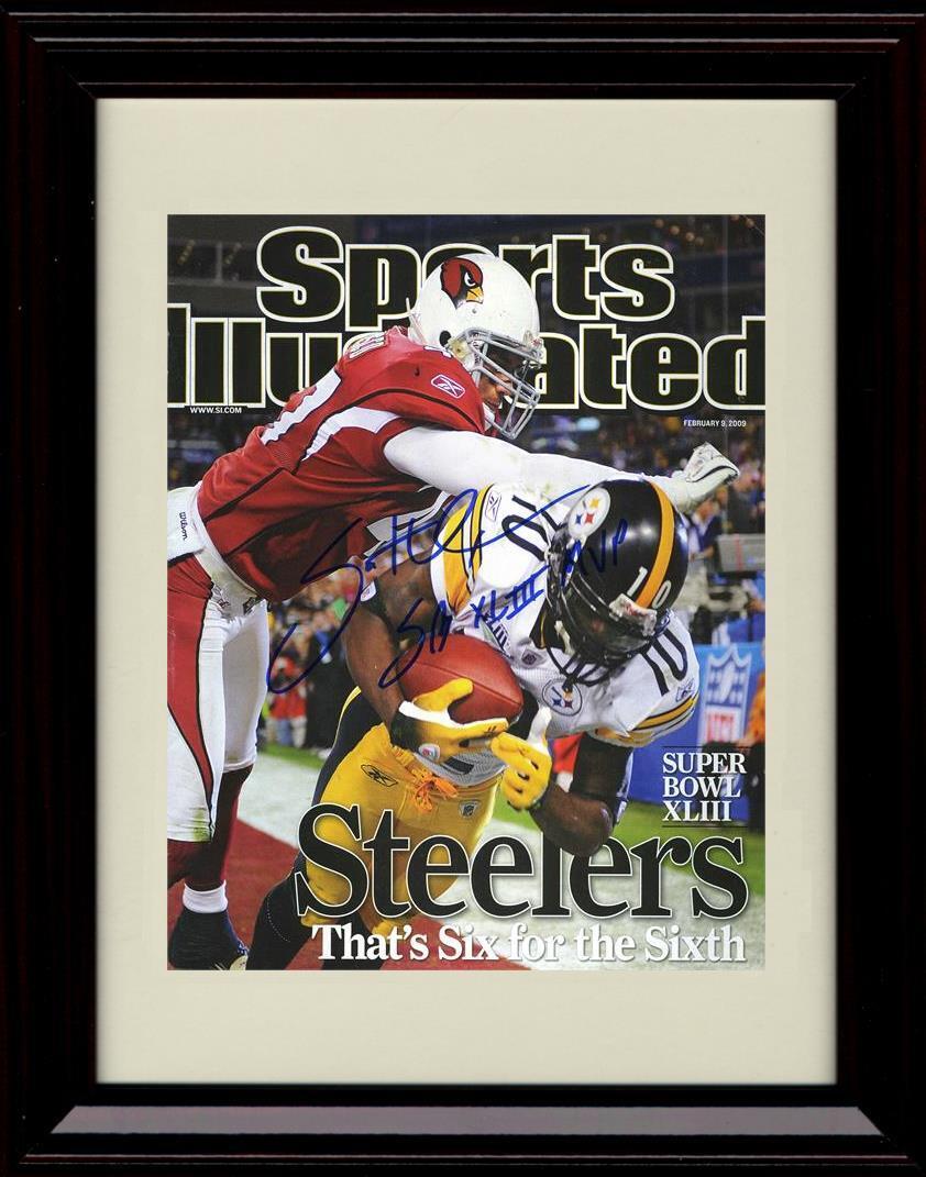8x10 Framed Santonio Holmes - Pittsburgh Steelers Autograph Promo Print -