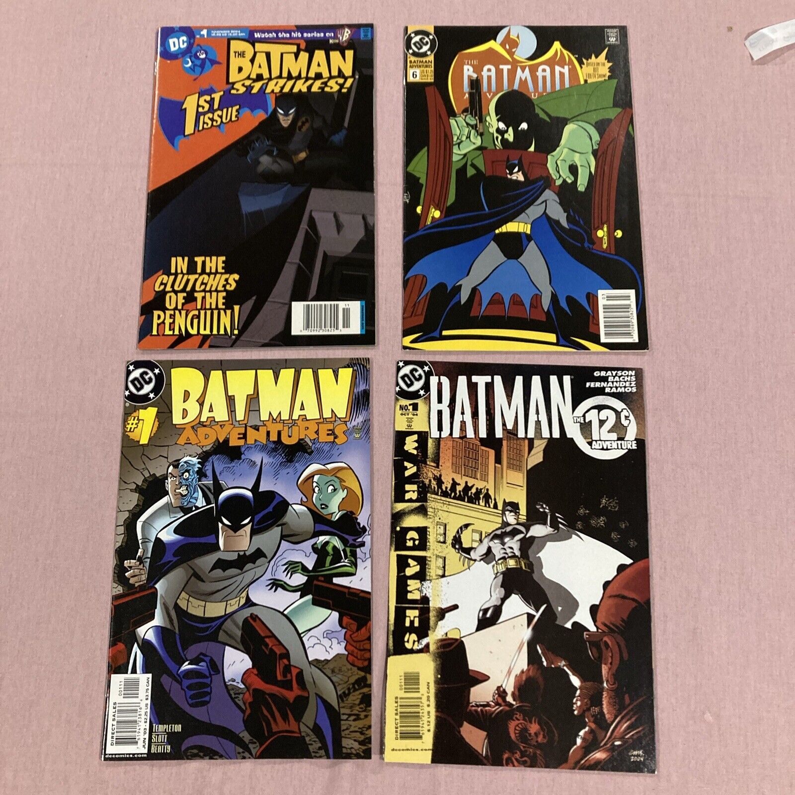 Batman Adventures #1, #6, Batman Strikes #1, Batman 12cent #1. Penguin, Catwoman