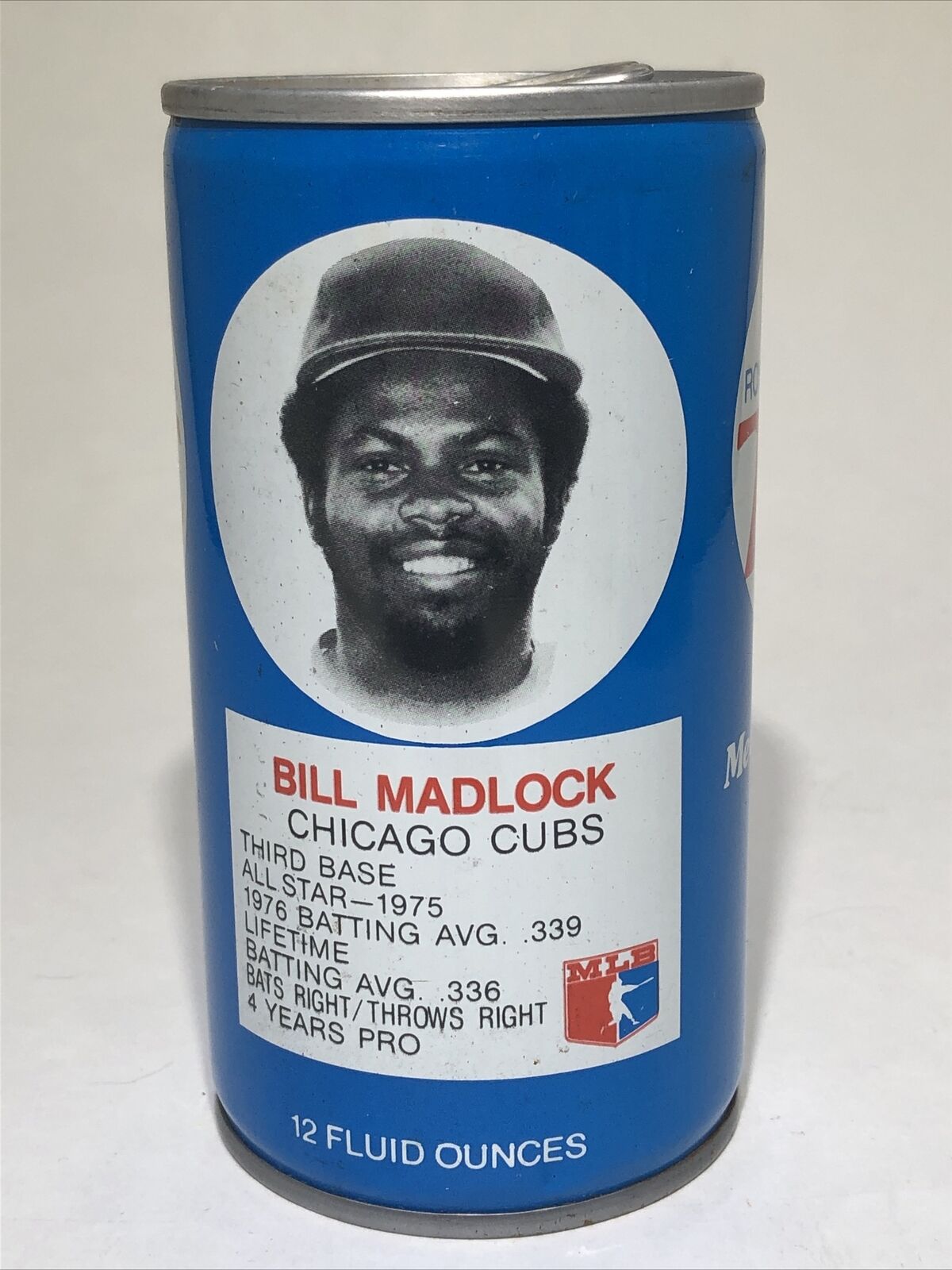 1977 Bill Madlock Chicago Cubs RC Royal Crown Cola Can MLB All-Star Series