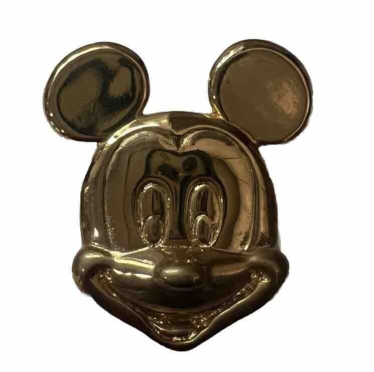 Disney Mickey Mouse Vintage Gold Tone Lapel Pin Brooch By Wendy Gell