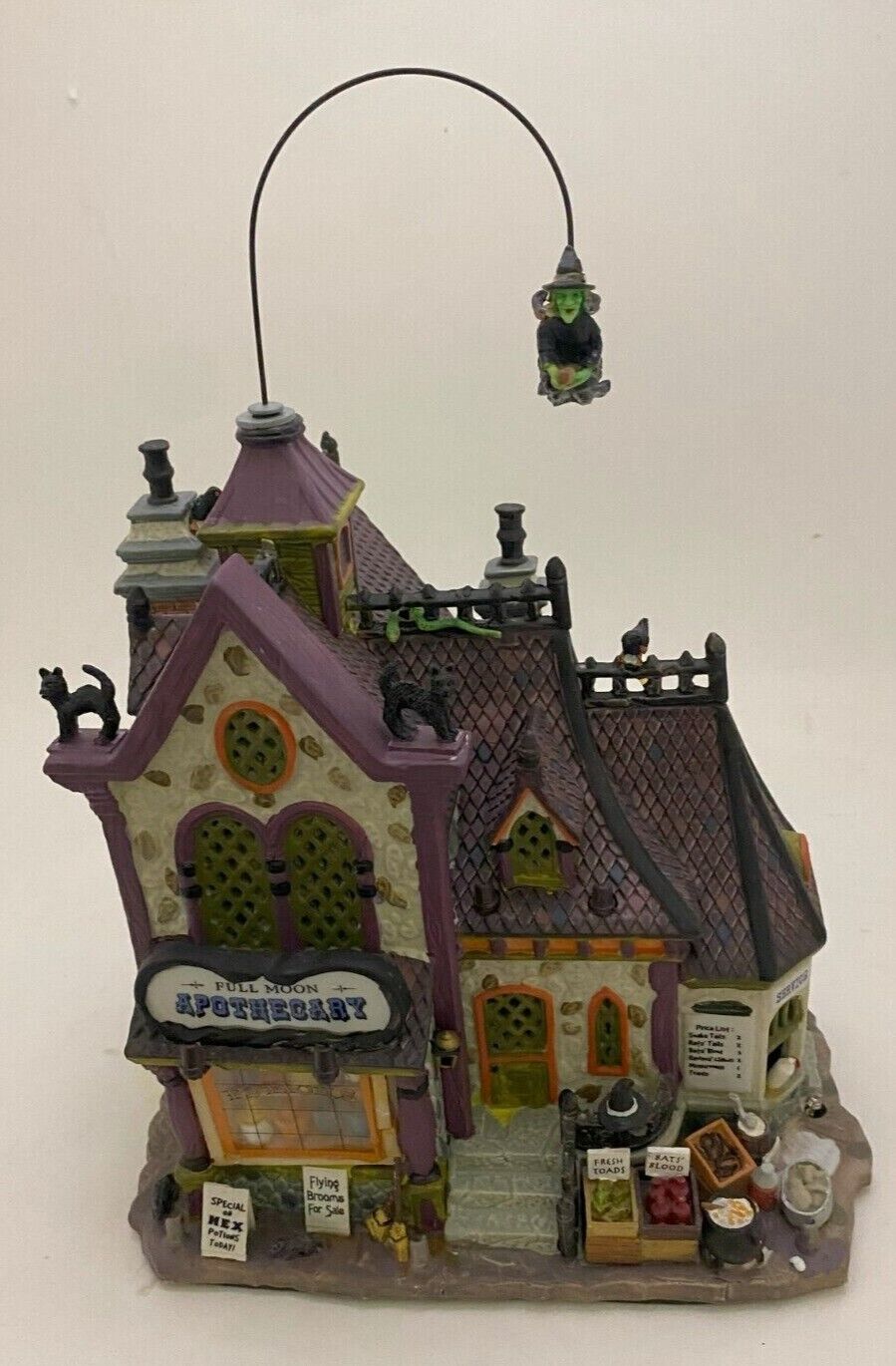 Full Moon Apothecary Lemax Spooky Town Collection Used Price reduced