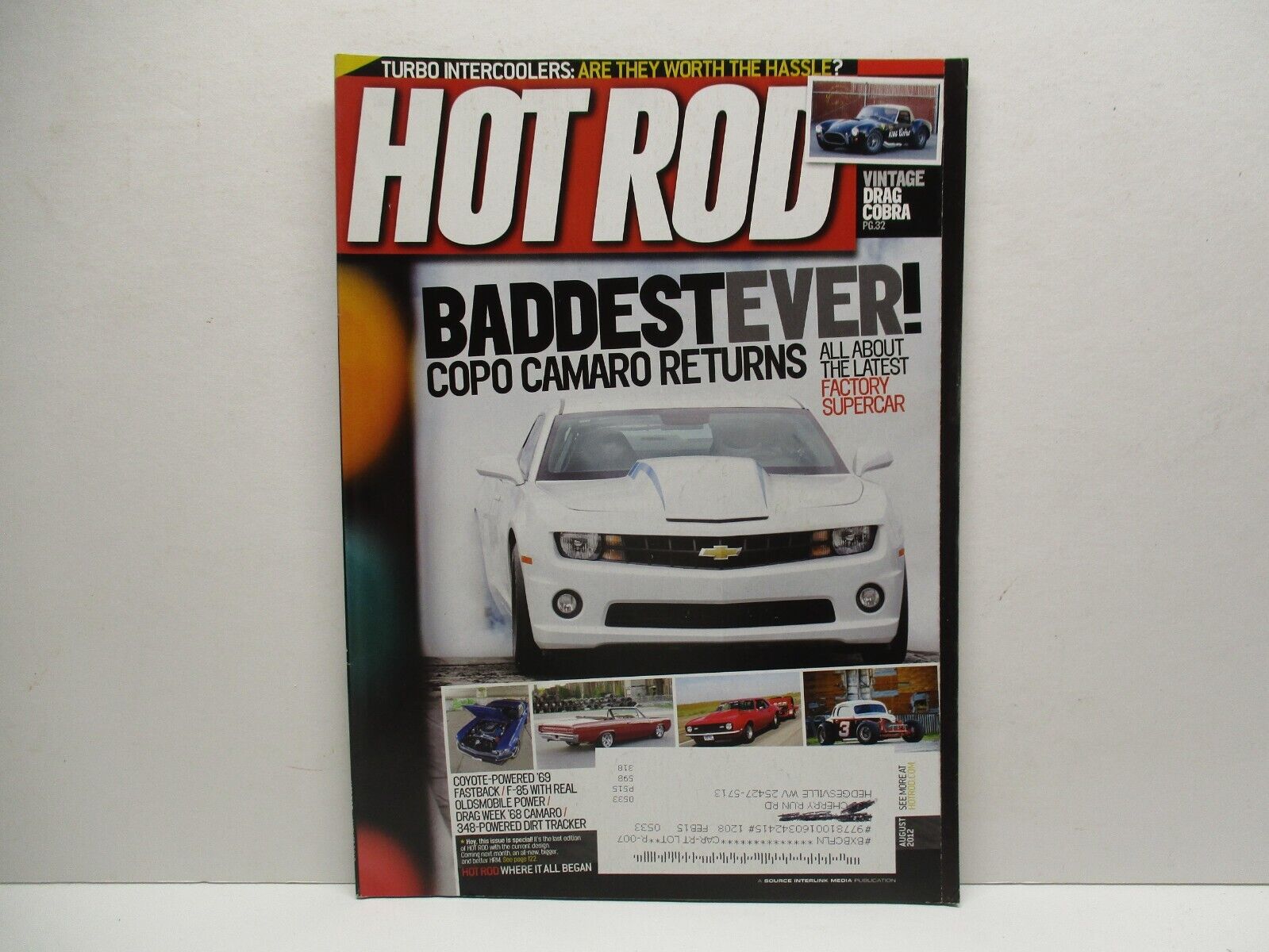 Aug.  2012  Hot Rod Magazine Van Truck Car Parts Dodge Ford Chevy Mustang Camaro
