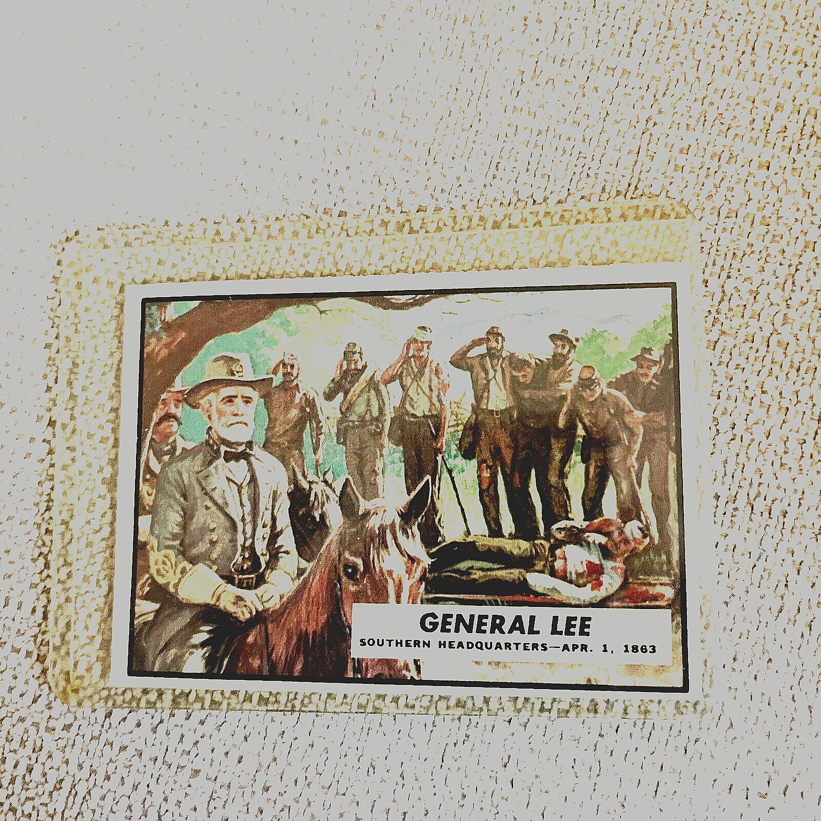 TOPPS 1962 CIVIL WAR NEWS CARD#39:GENERAL LEE SOUTHERN HEADQUARTERS APRIL 1,1863