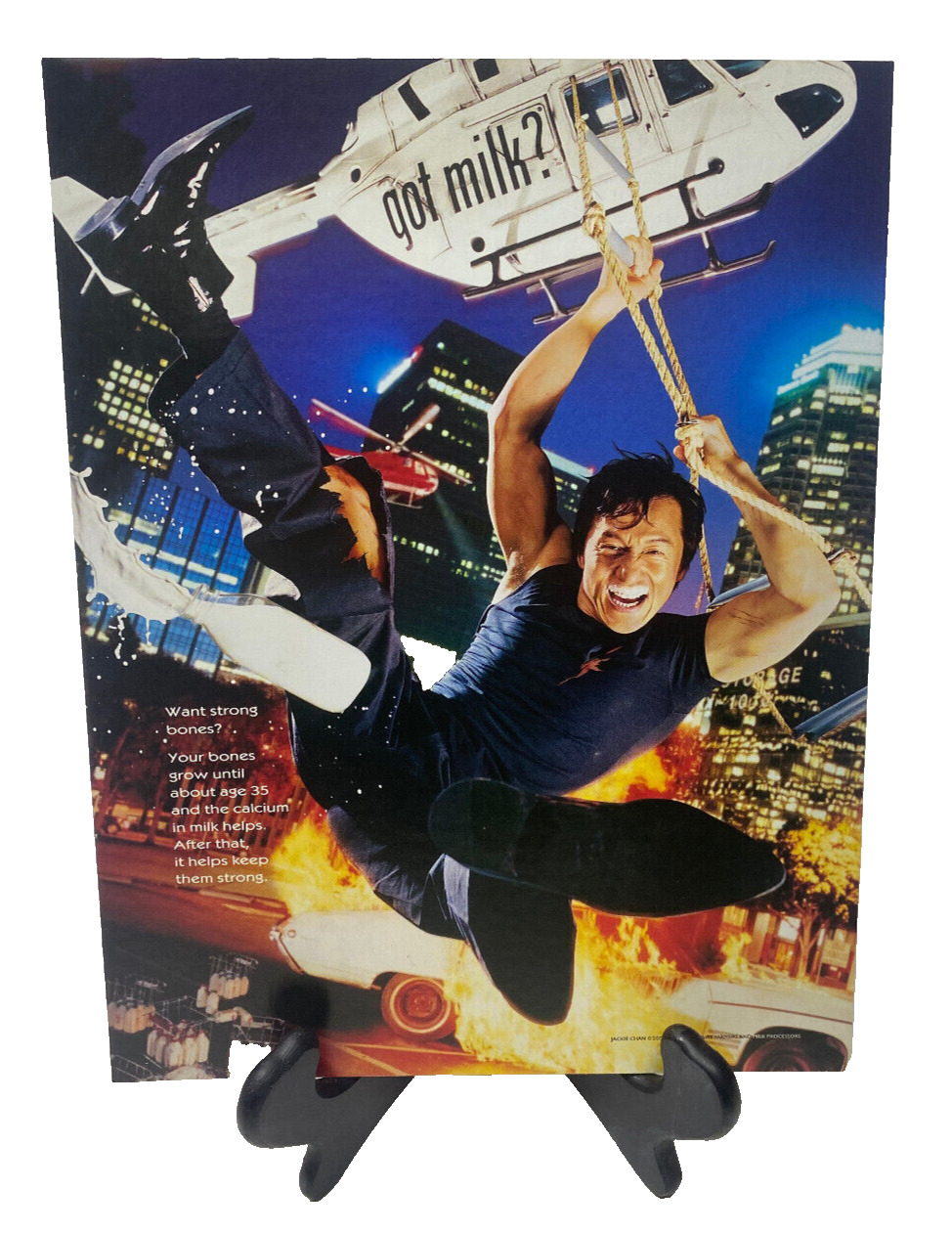 Got Milk?   Jackie Chan    Professionally Mounted and Ready To Frame   2000