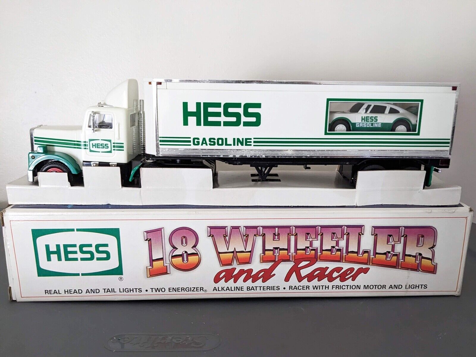 Hess 1992 Triuck, 18 Wheeler and Racer, Vintage, Boxed, Never Used