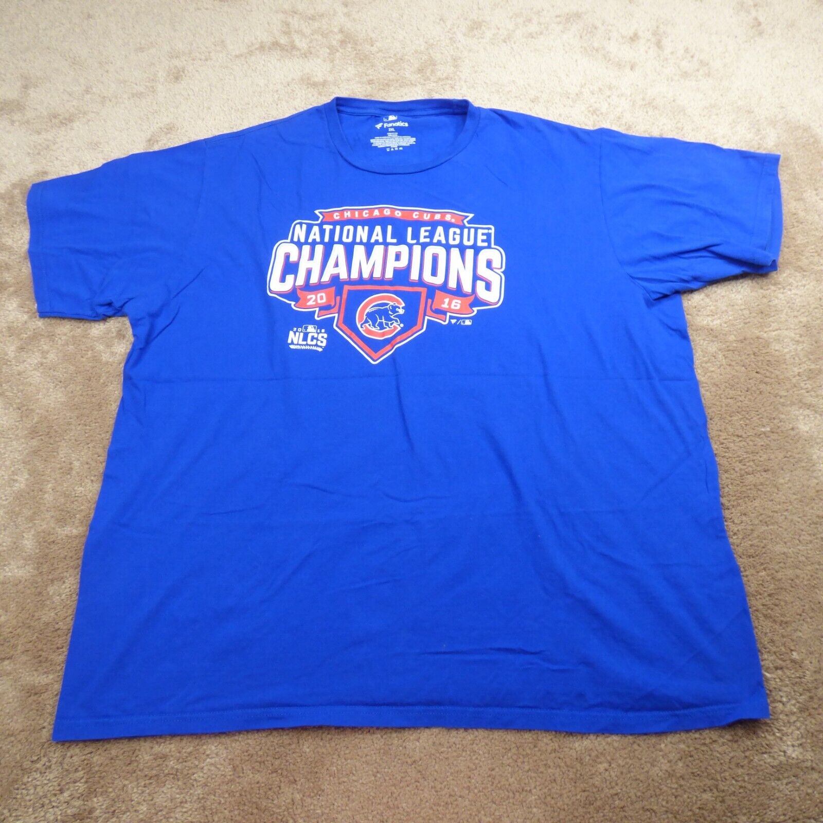 Chicago Cubs 2016 National League Champions XXL 2XL Blue T-shirt MLB