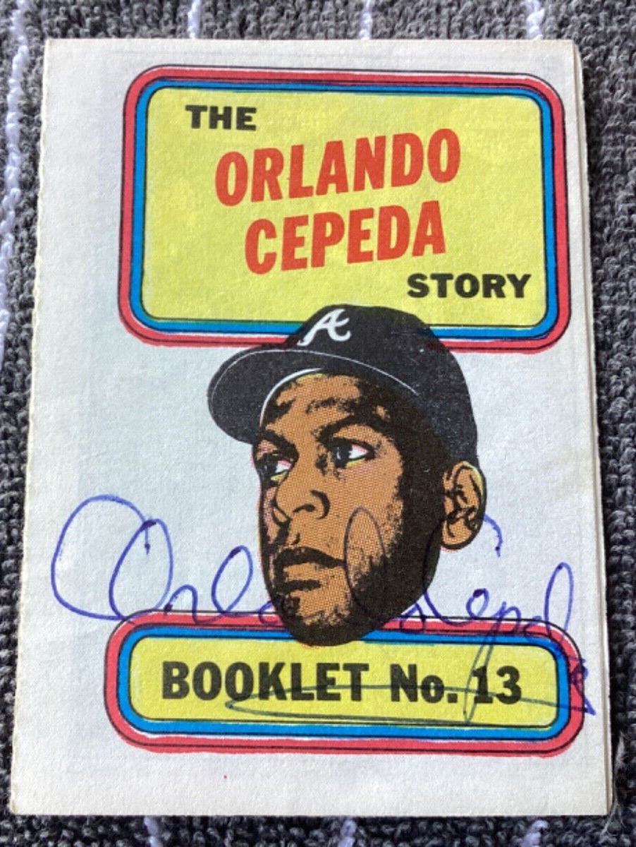 ORLANDO CEPEDA Personally Autographed Signed 1970 TOPPS Booklet Card #13 HOF