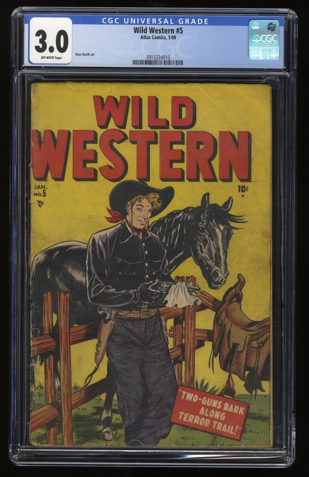 Wild Western #5 CGC GD/VG 3.0 Off White Two Gun Kid Appearance Marvel 1949