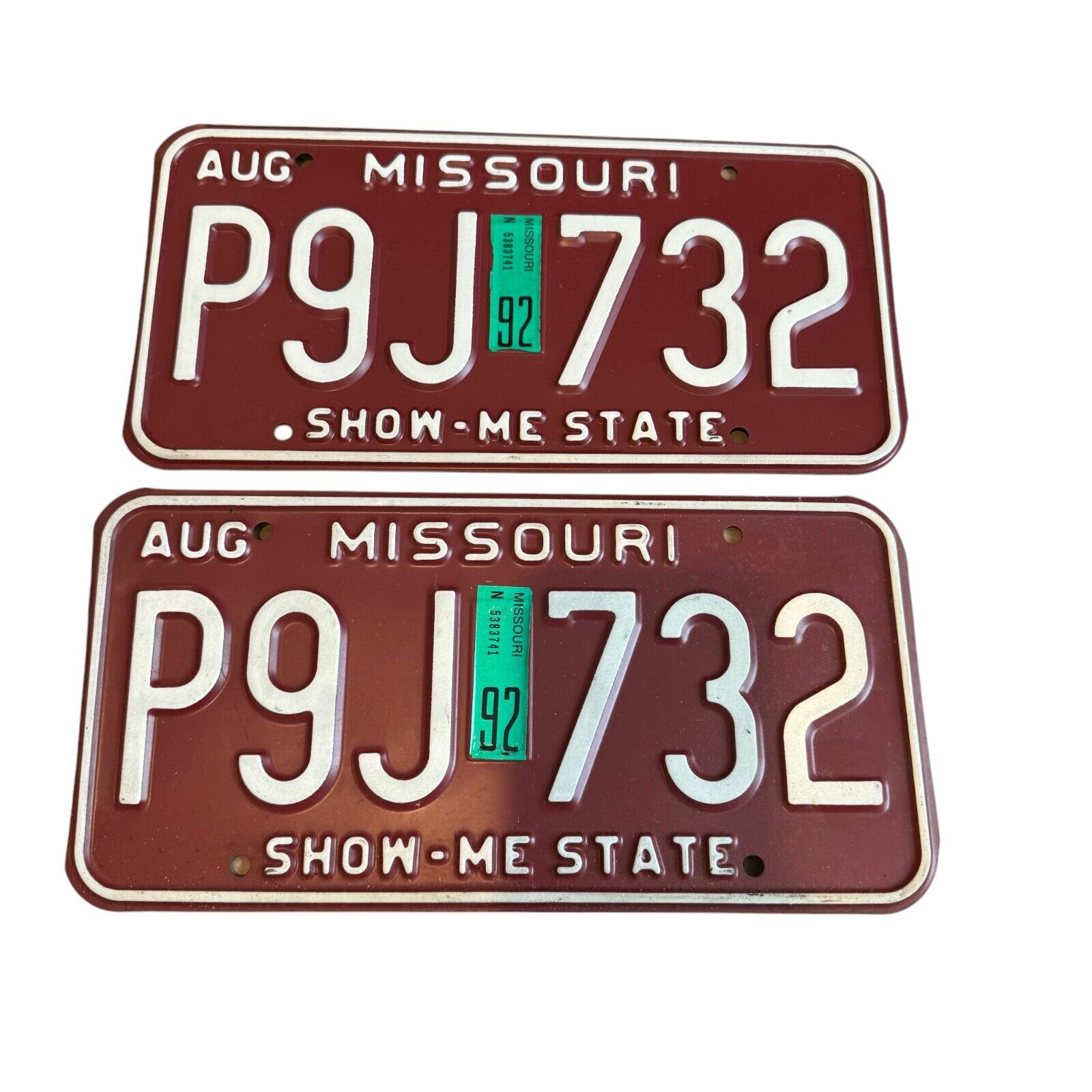 Missouri License Plate 1992 - \