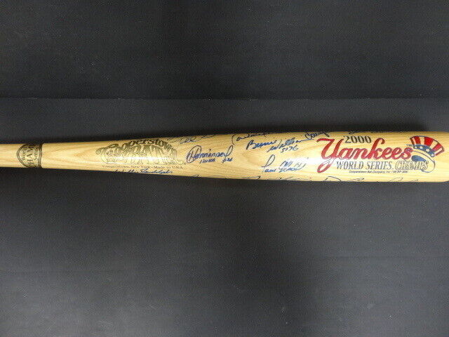 2000 World Series Yankees Team-Signed Cooperstown Bat Auto PSA/DNA A80761