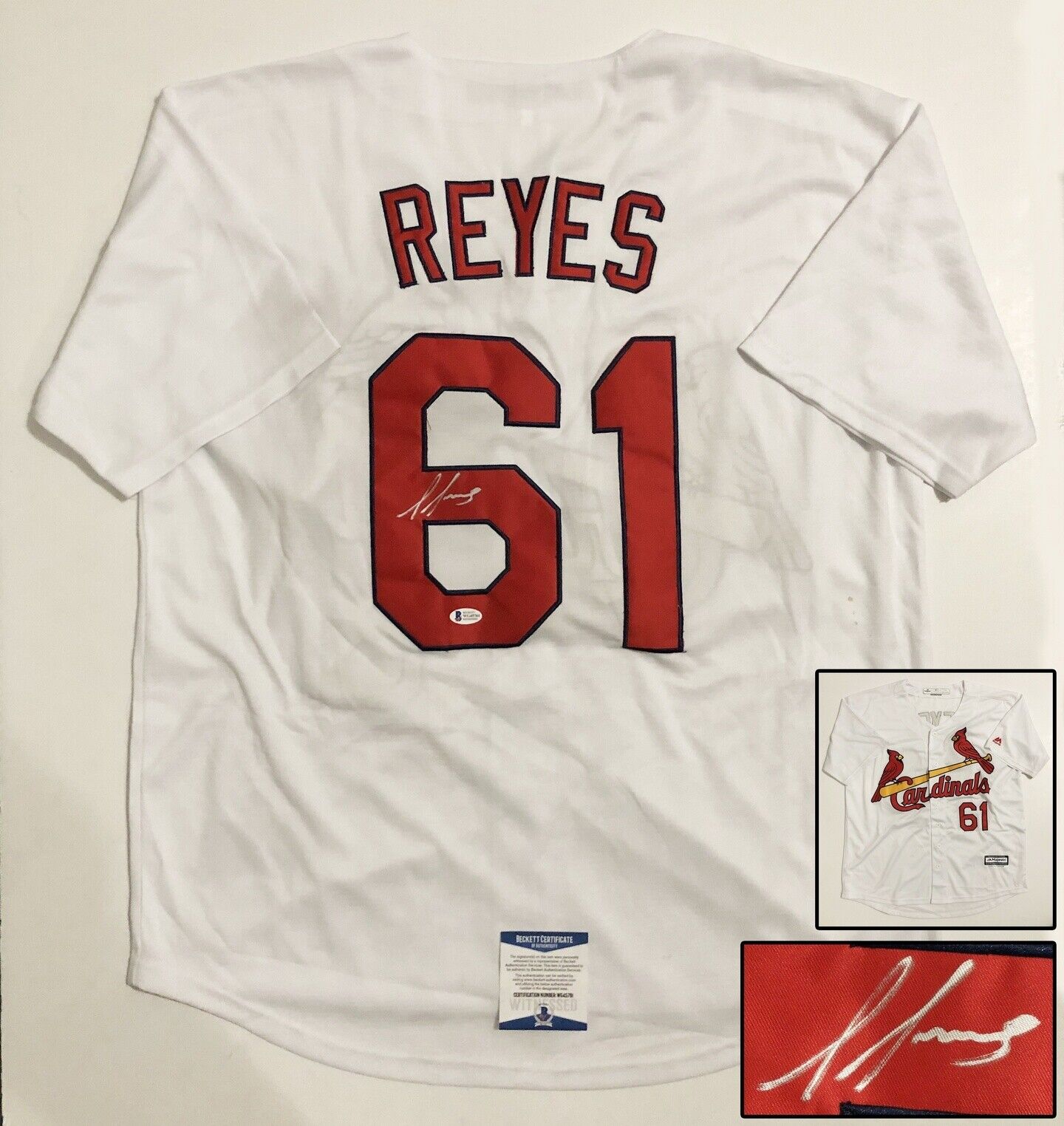 St. Louis Cardinals Alex Reyes Signed Jersey PSA/DNA COA