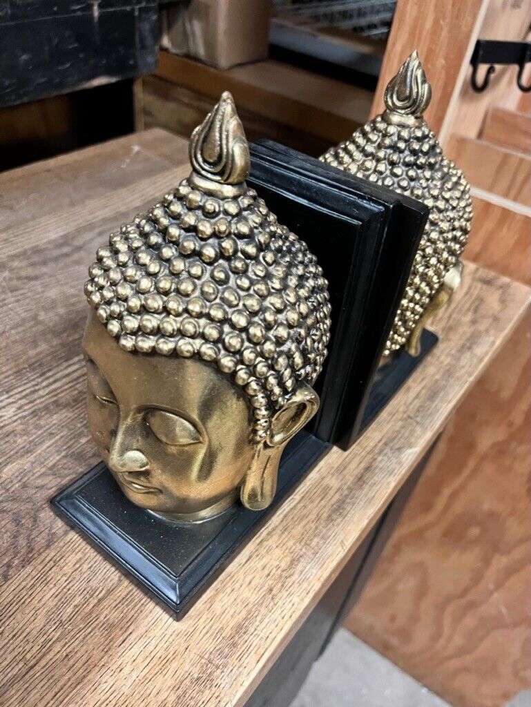 Buddha Head Bookends