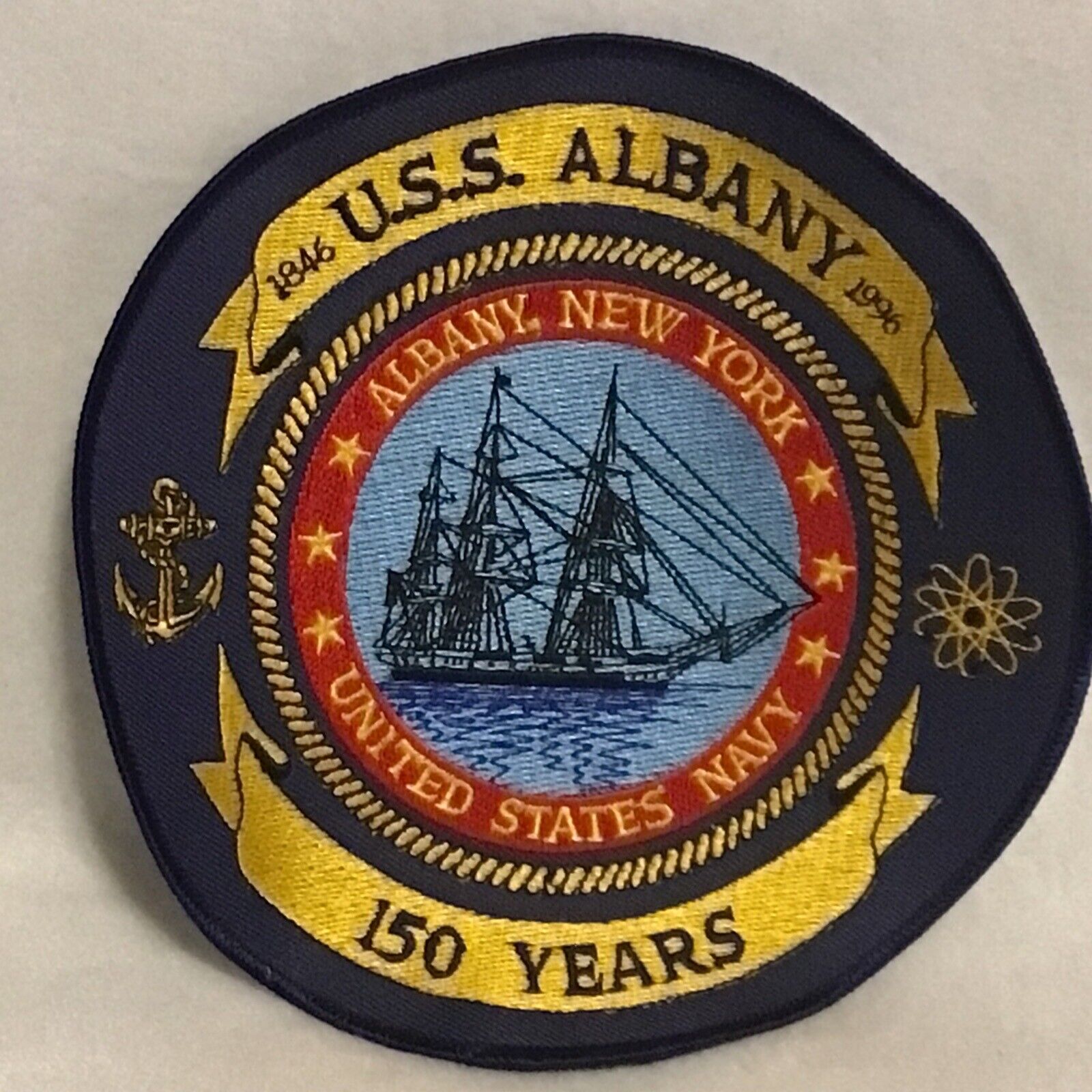 NOS Vintage 1996 USS Albany 150th Anniversary Of Creation Albany, NY Patch