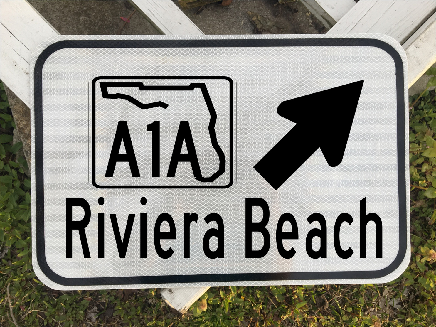 RIVIERA BEACH FLORIDA A1A Highway road sign 12\