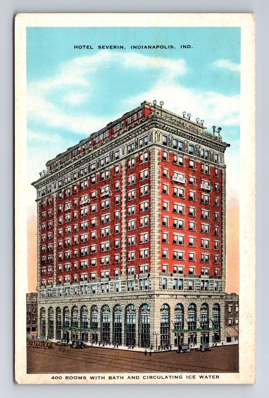 Indianapolis IN-Indiana, Hotel Severin, Advertisement, Antique Vintage Postcard