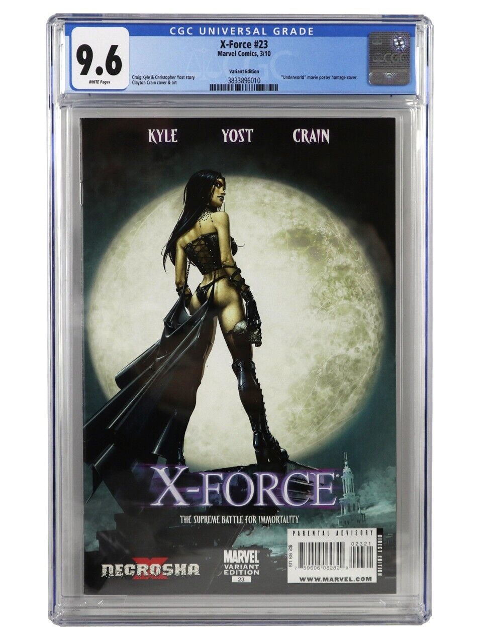 X-Force #23 Variant Edition CGC Graded 9.6 Clayton Crain Underworld Homage