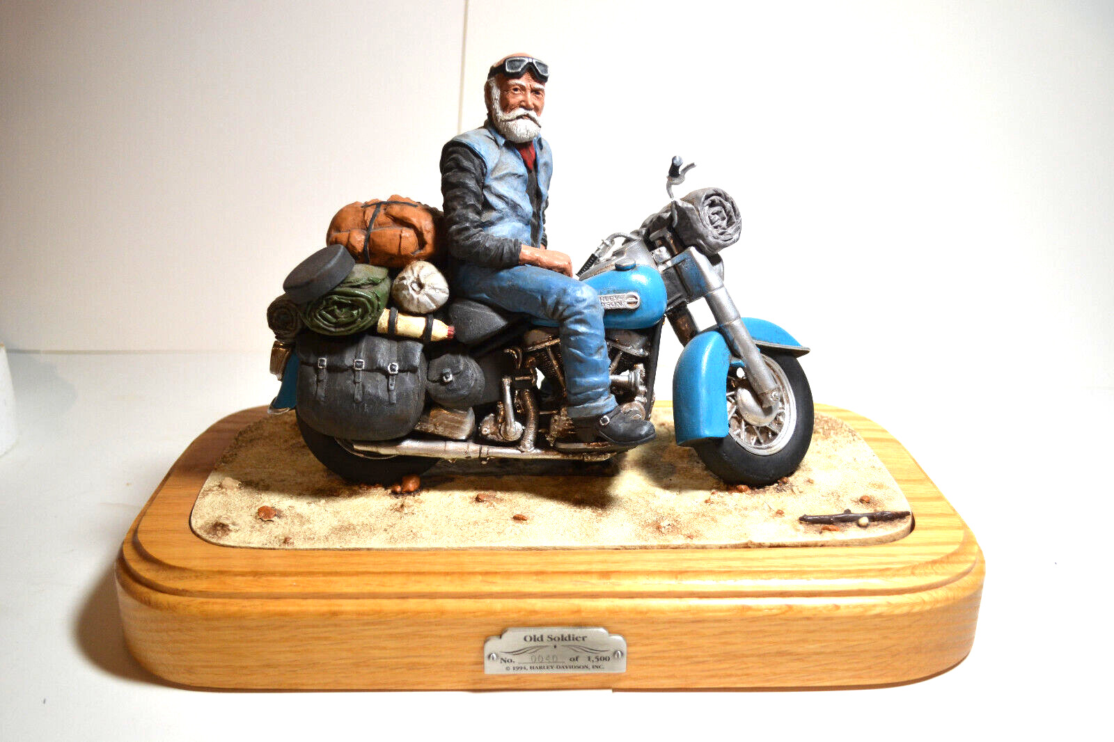 1994 Harley Davidson Mark Patrick Old Soldier  Motorcycle Sculpture 40/1500