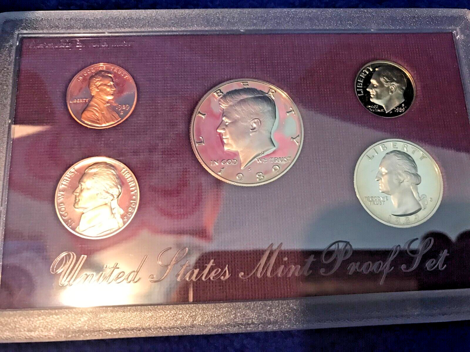 United States Mint Proof SET 1989 S 5 Coins Set