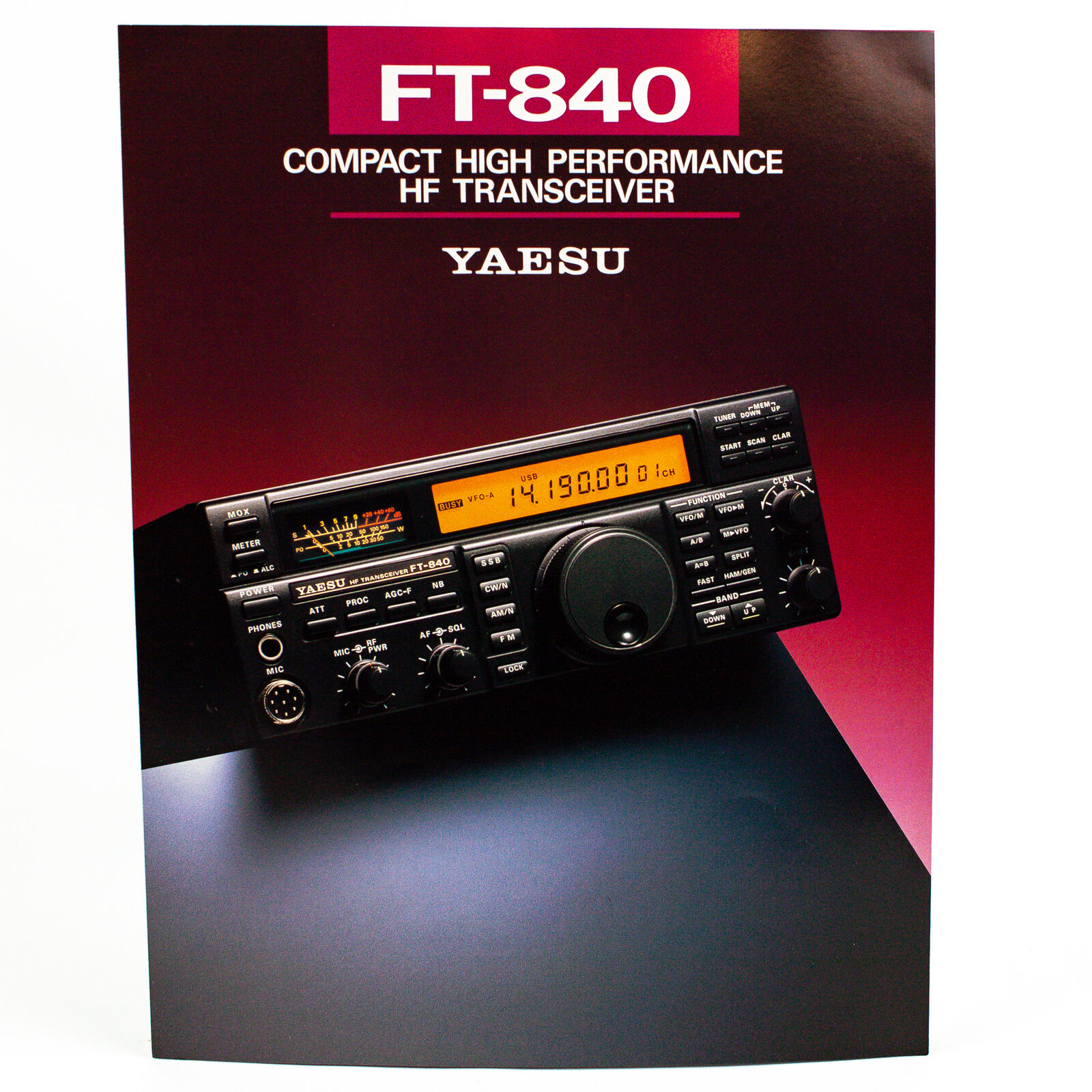 Yaesu FT-840 All Mode Transceiver Brochure - Compact Performance HF Transceiver