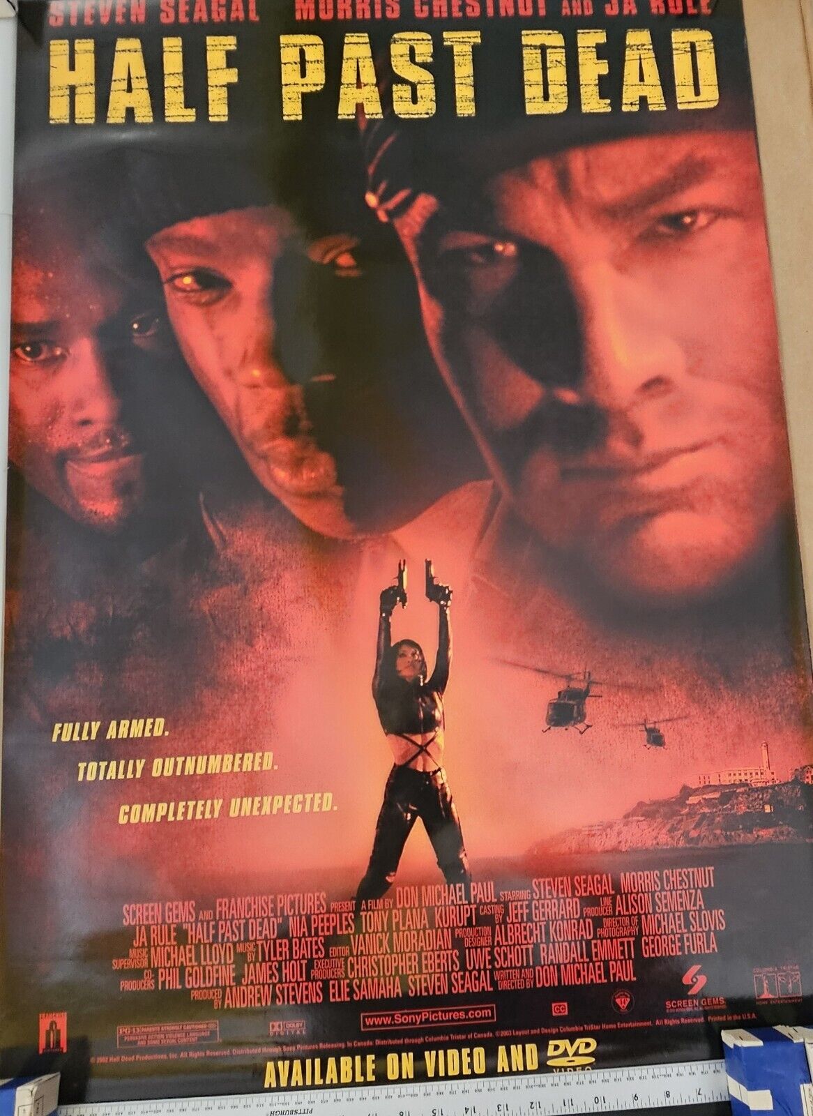 Steven Seagal in Half past dead DVD promotional Movie poster