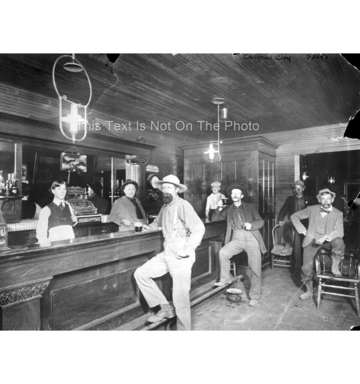 Wild West Cowboys Vintage Photo Saloon Bar Old Tavern 1870 Western Pub 10013