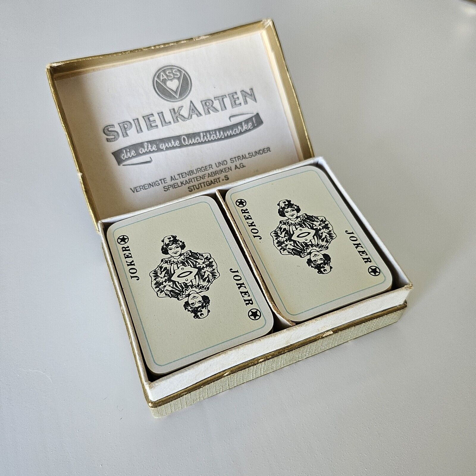 Vintage German Miniture Travel Playing Cards Patience Made By Spielkarten ASS 