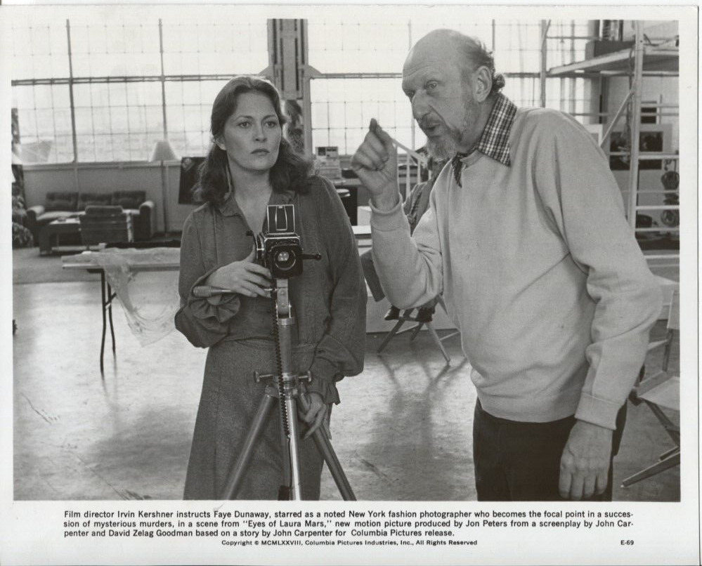 Undated Press Photo Actor Faye Dunaway w Director Irvin Kershner