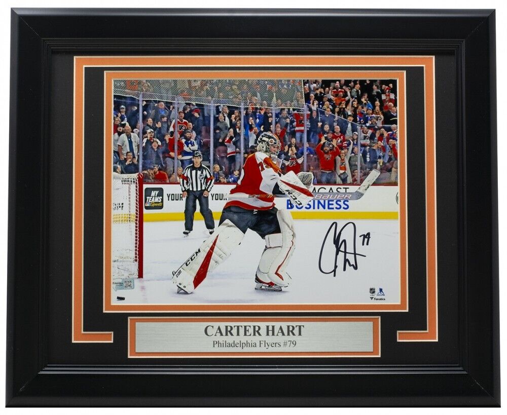 Carter Hart Signed Autographed Philadelphia Flyers Framed 8x10 Photo - Fanatics