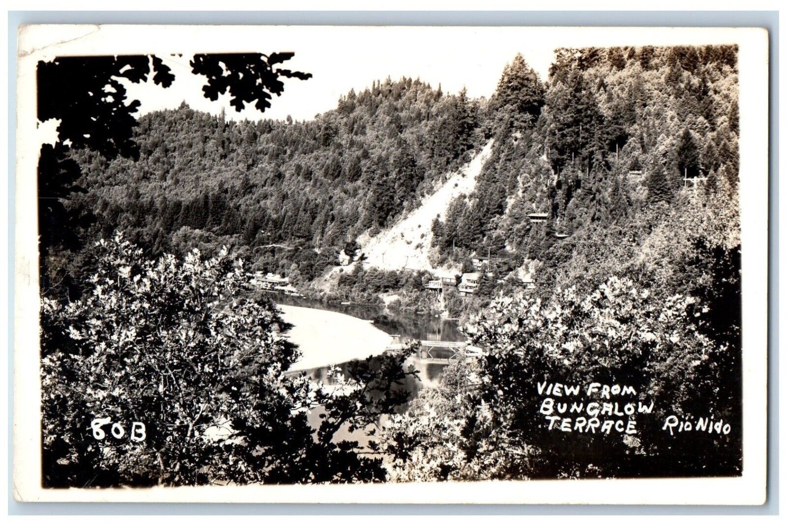 Rio Nido California CA Postcard RPPC Photo View From Bungalow Terrace c1930's