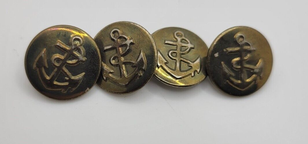 Vintage Anchor Buttons Metal