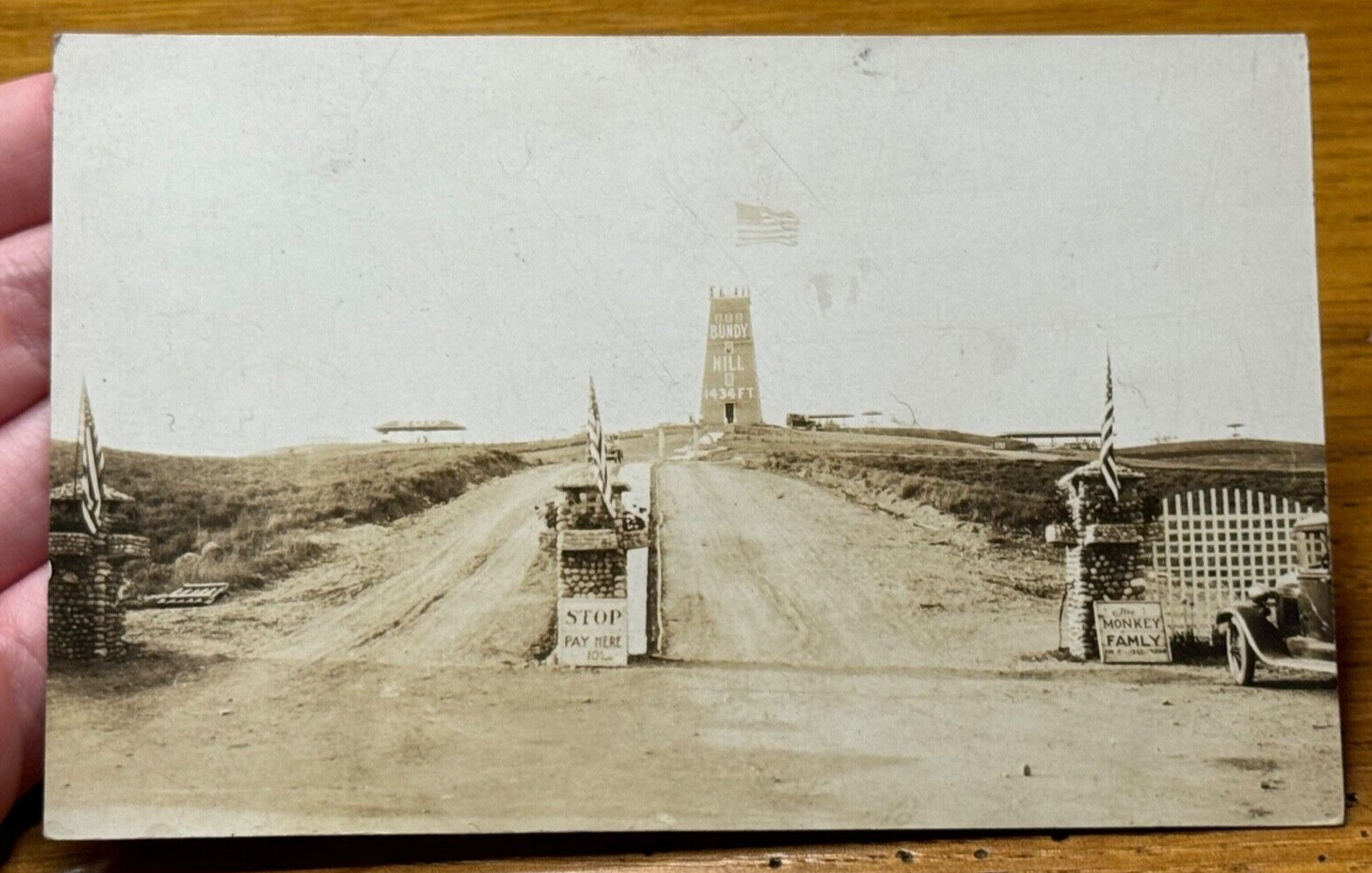Vintage Bundy Hill Tower Observatory Somerset Center MI Hillsdale RPPC Postcard