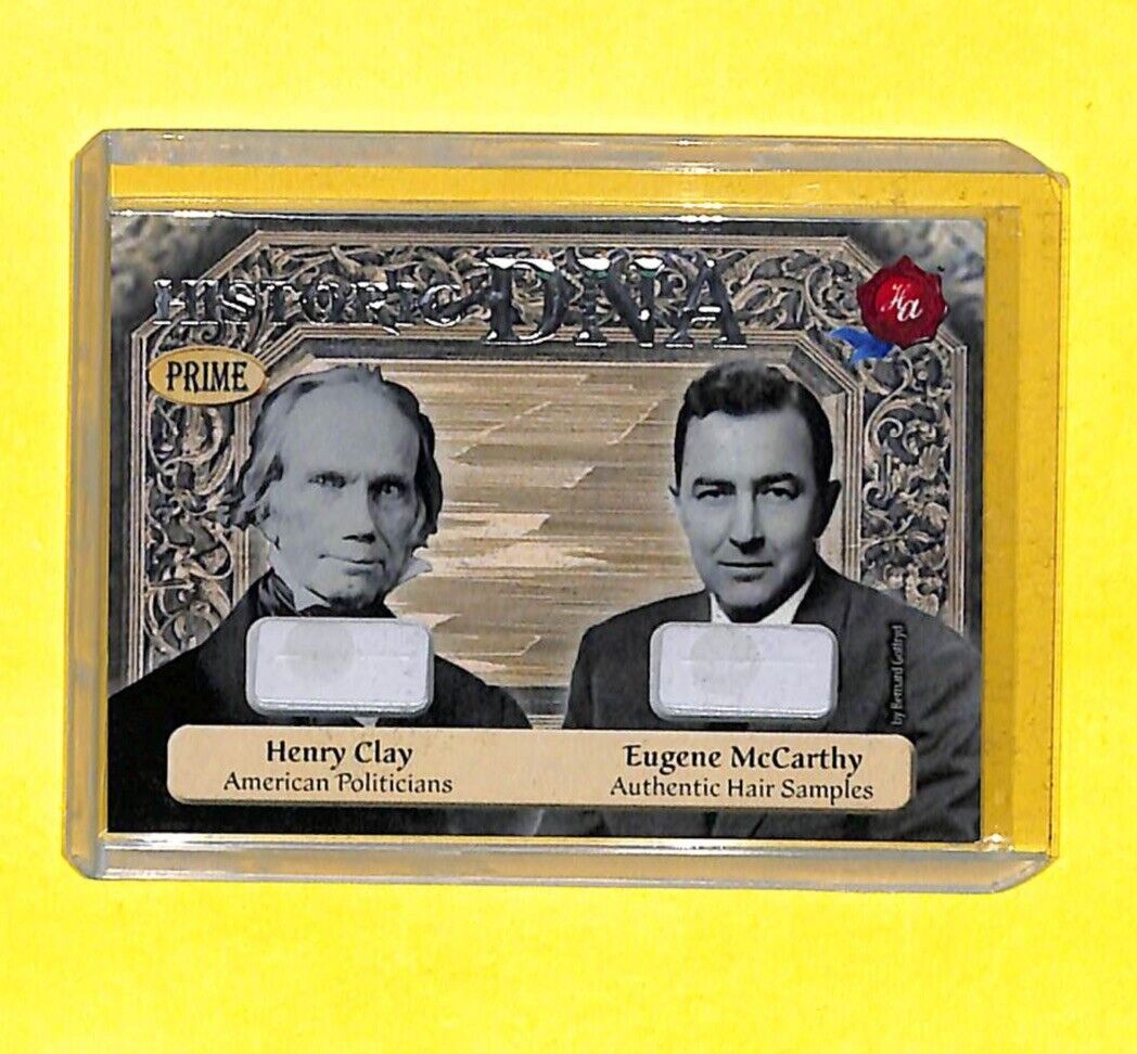 2024 Historic Autographs Prime Henry Clay Eugene McCarthy 5/15 DNA Hair Card 