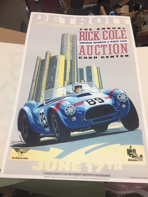 Rick Cole auctions Cobra Poster signed by designer.  