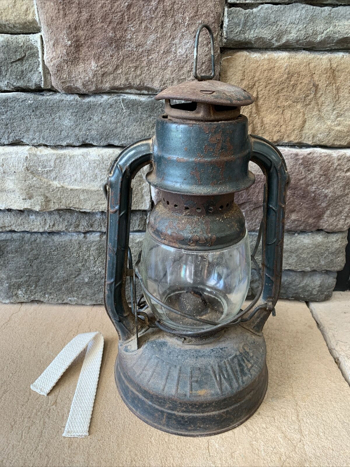 12” Vintage Dietz Little Wizard Lantern NY U.S.A w/ Extra Wick, No Broke Glass