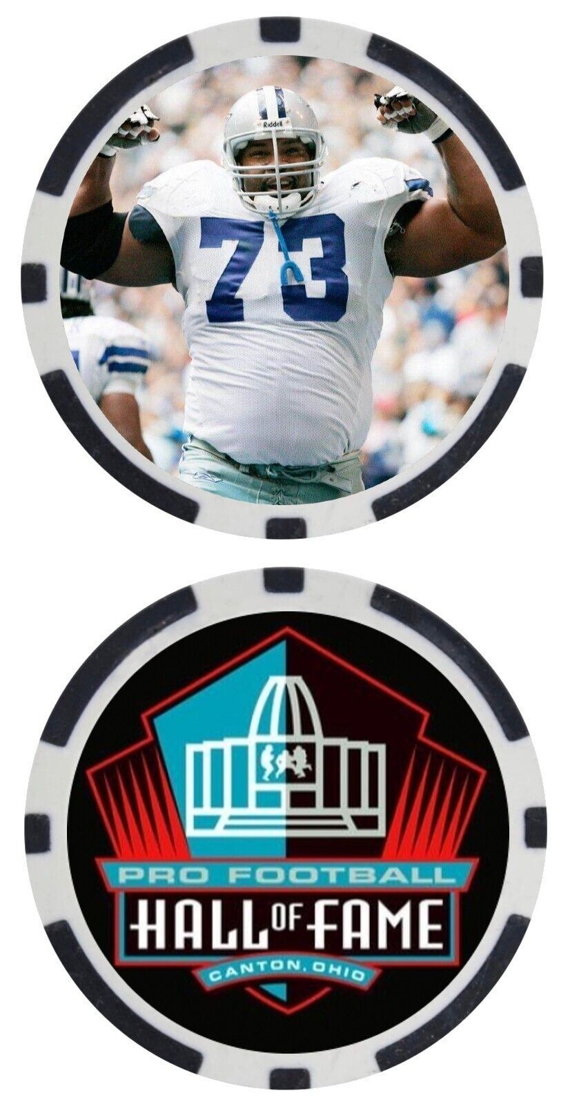 LARRY ALLEN - PRO FOOTBALL HALL OF FAMER - COLLECTIBLE POKER CHIP