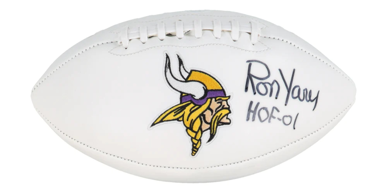 Ron Yary Signed Vikings Logo Football Inscribed \