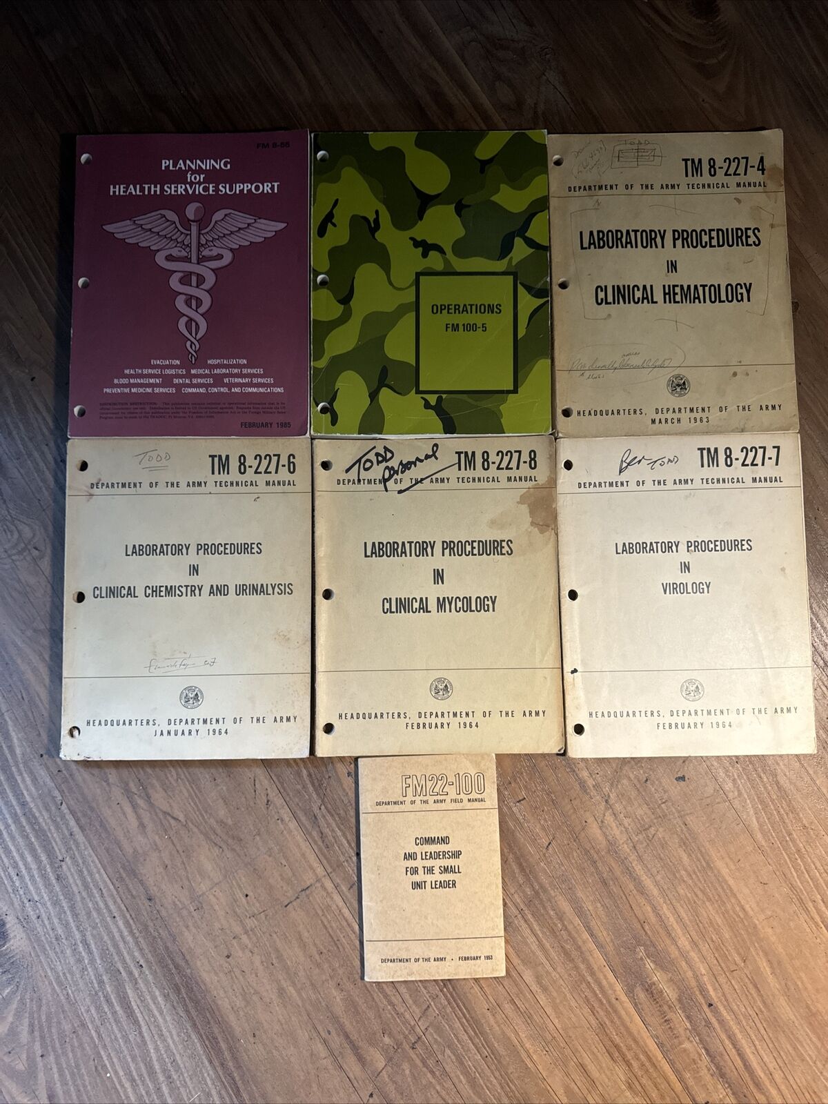 Vtg Department of the Army  Technical Manuals Clinical Chemistry Mycology….