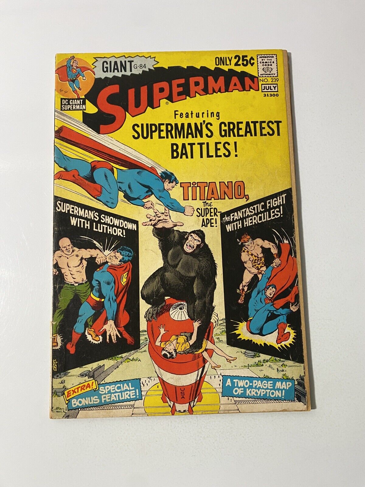 Superman #239 DC Comics 1971 Bronze Age Giant Titano The Super Ape