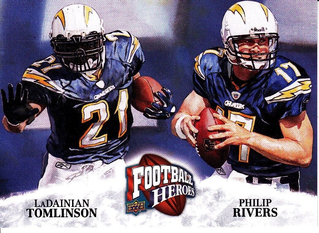 TOMLINSON / RIVERS 2009 UD FOOTBALL HEROES