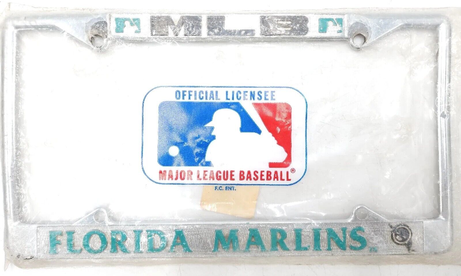 Official Licensee MLB Miami Florida Marlins License Plate Frame Chrome Metal