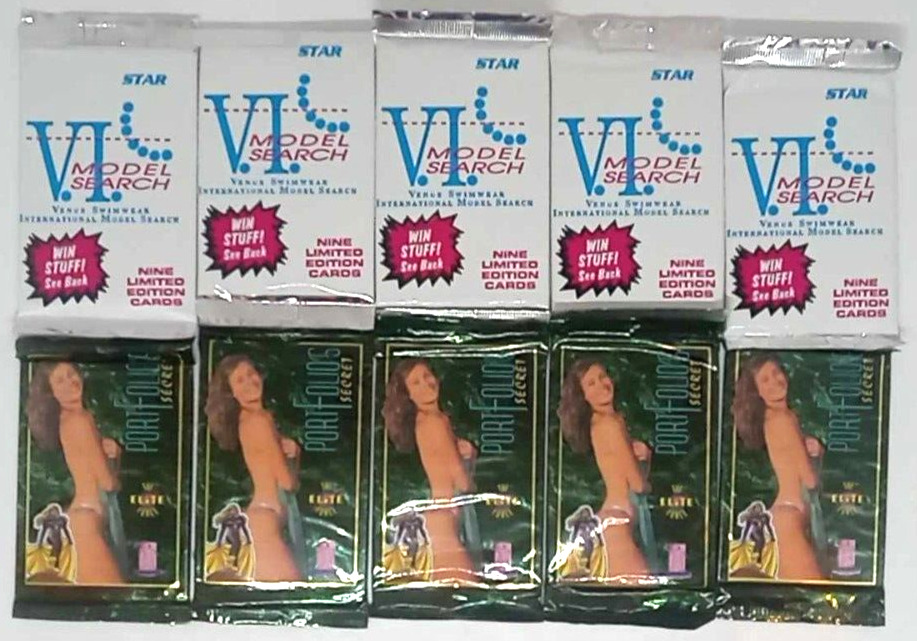 1990s-10 sealed packs (5)Star Venus Swimwear Model & (5)PortFolio\'s Secret packs